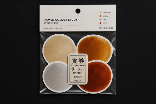 SHUDEN ramen colour-study sticker set
